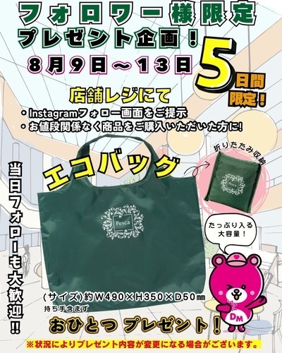 Instagramフォロワー様プレゼント企画