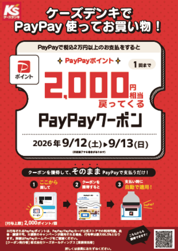 ケーズデンキでPayPay使ってお買い物！