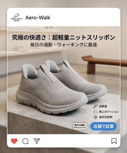 雨の日も、手ぶらで快適！」防水×ハンズフリーの最強デイリースニーカー　カラー増えました！